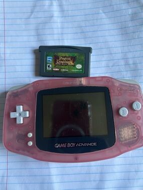 Nintendo Game Boy Advance GBA AGB-001 Clear Pink Console Tested Works
